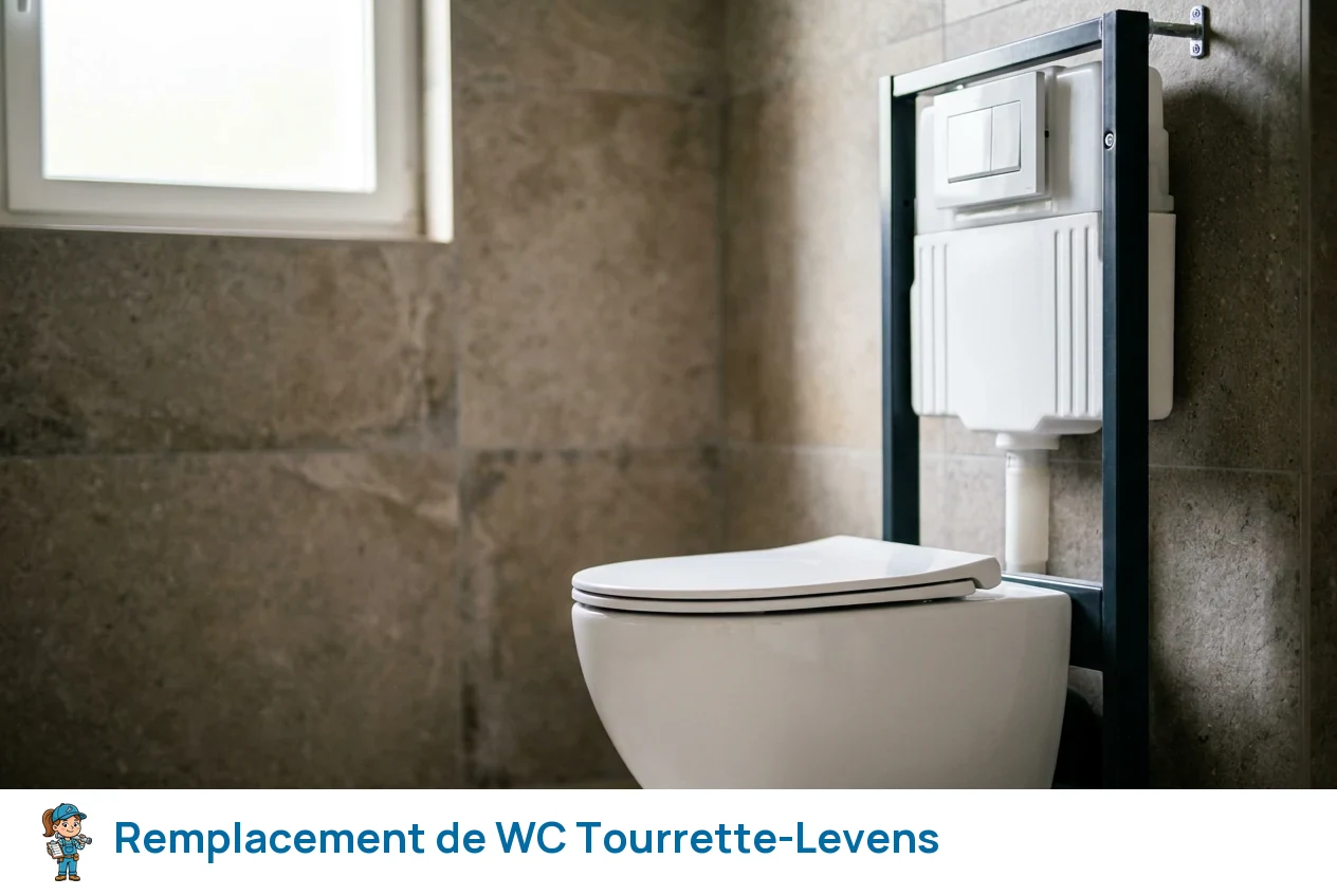 Remplacement de WC à Tourrette-Levens