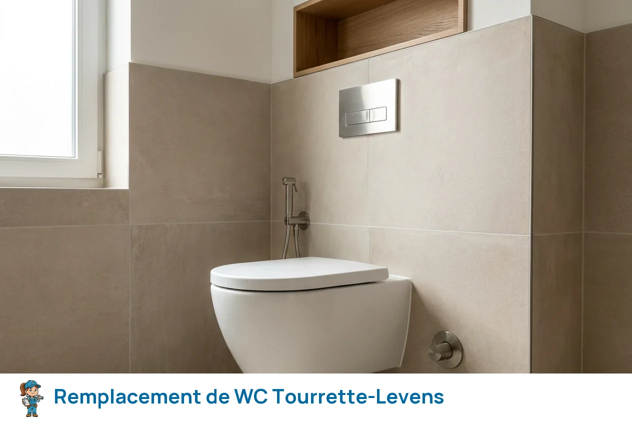 Remplacement de WC à Tourrette-Levens