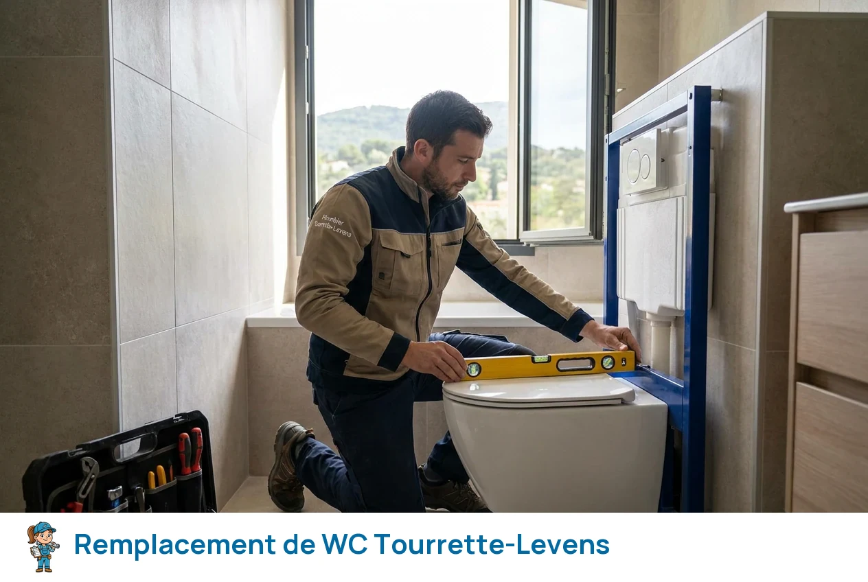Remplacement de WC à Tourrette-Levens